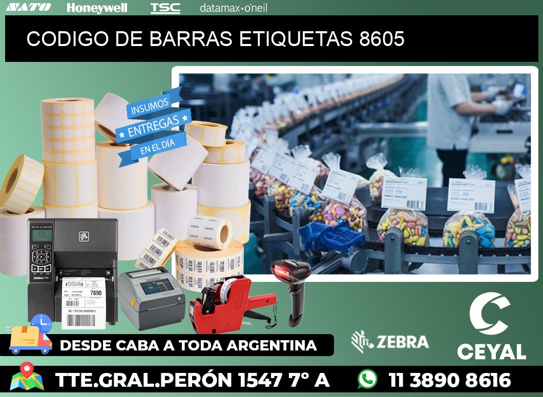 CODIGO DE BARRAS ETIQUETAS 8605