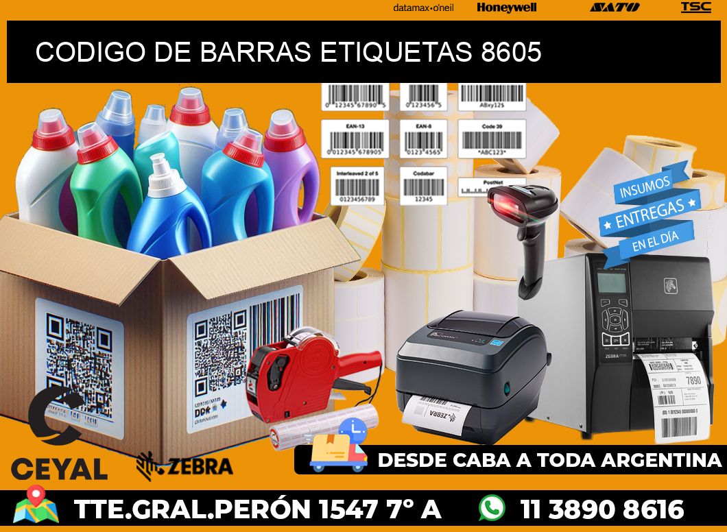 CODIGO DE BARRAS ETIQUETAS 8605