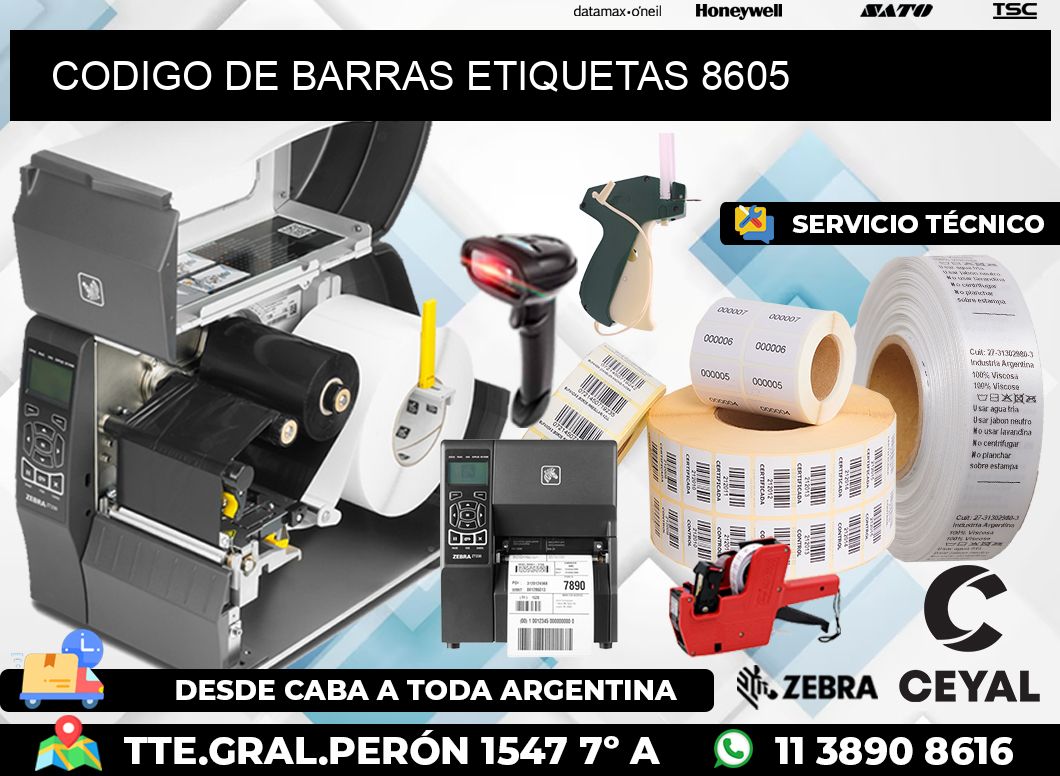 CODIGO DE BARRAS ETIQUETAS 8605