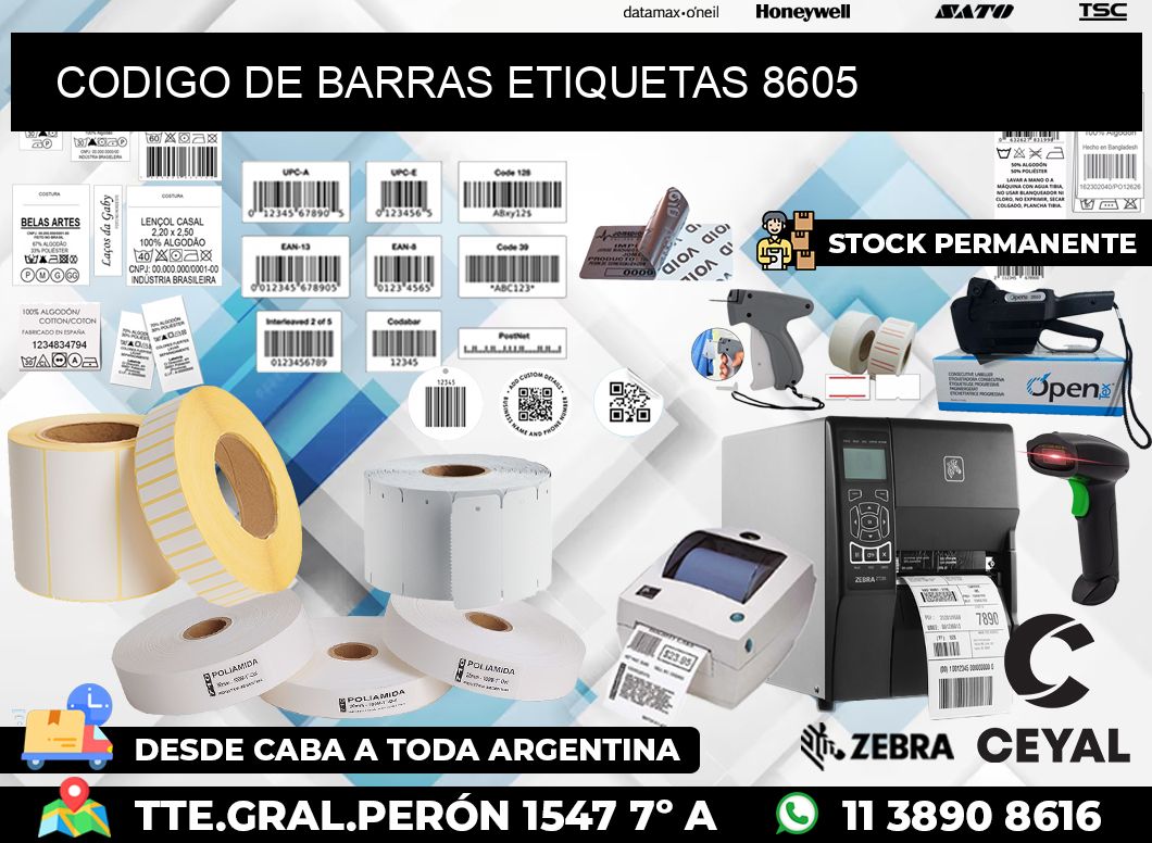 CODIGO DE BARRAS ETIQUETAS 8605