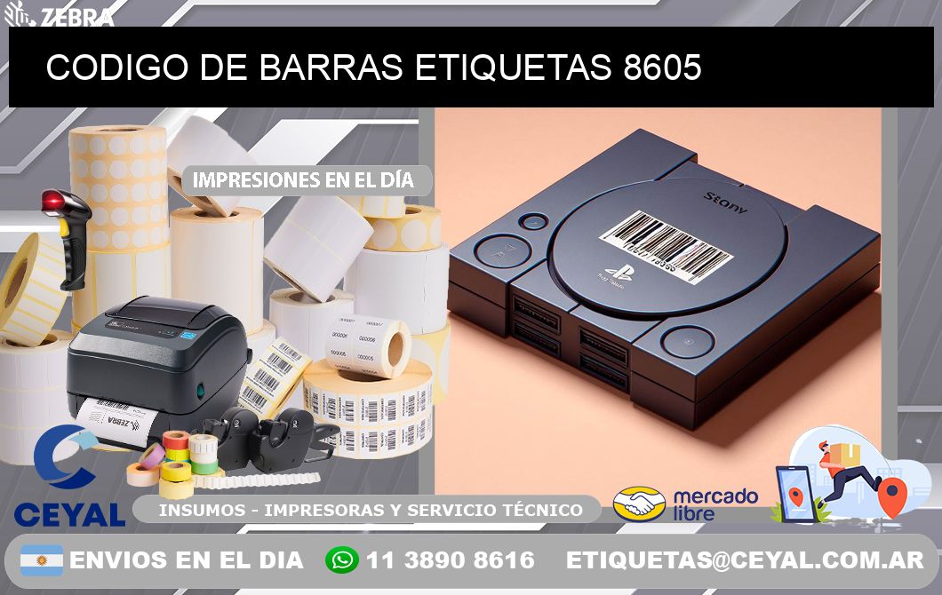 CODIGO DE BARRAS ETIQUETAS 8605