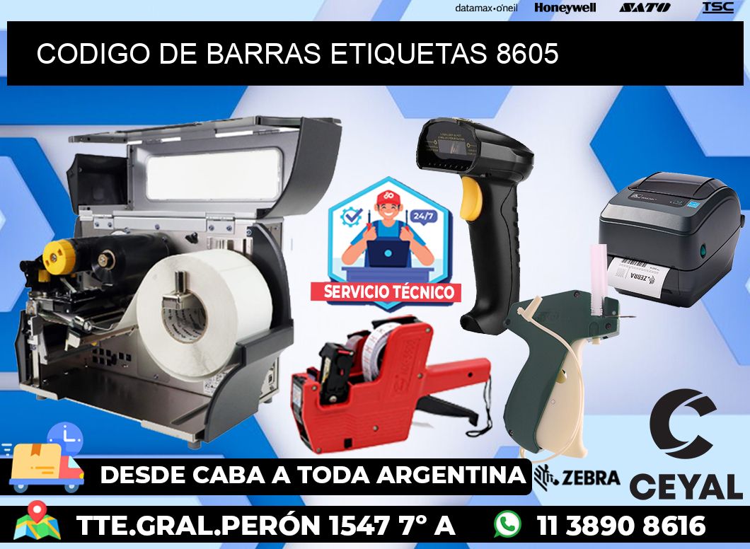 CODIGO DE BARRAS ETIQUETAS 8605