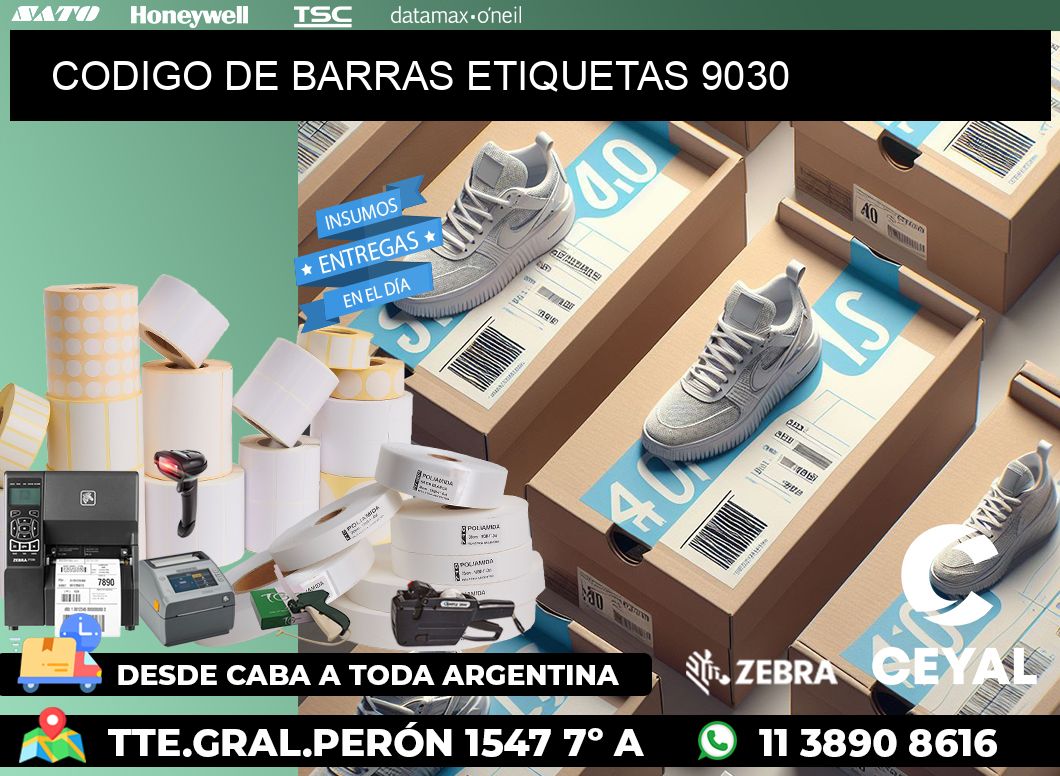 CODIGO DE BARRAS ETIQUETAS 9030