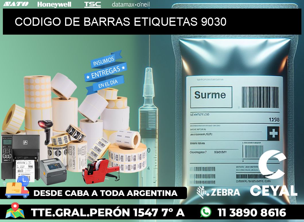 CODIGO DE BARRAS ETIQUETAS 9030