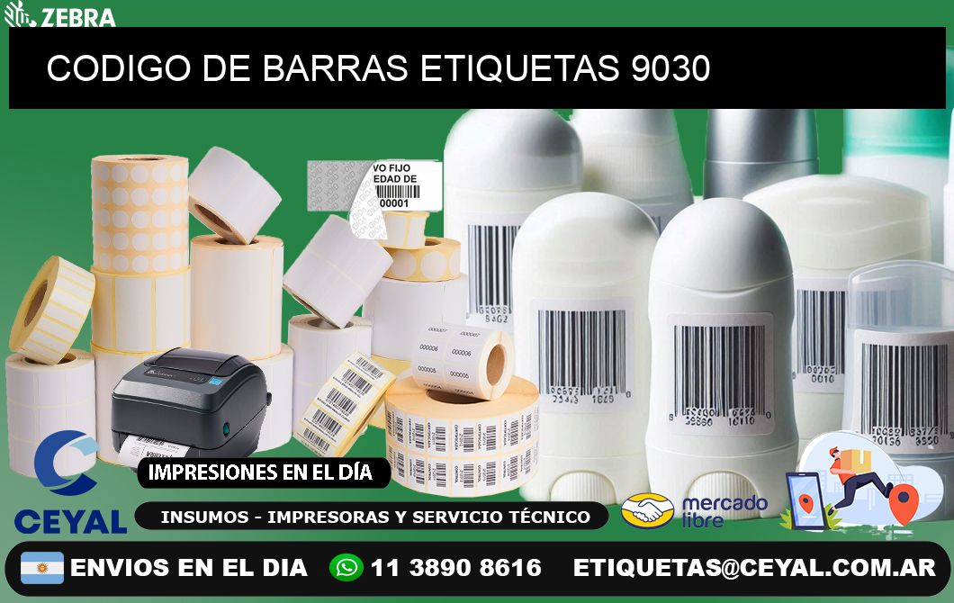 CODIGO DE BARRAS ETIQUETAS 9030