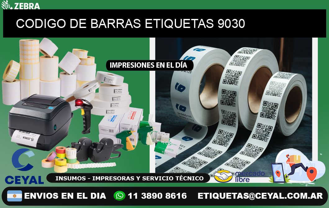 CODIGO DE BARRAS ETIQUETAS 9030