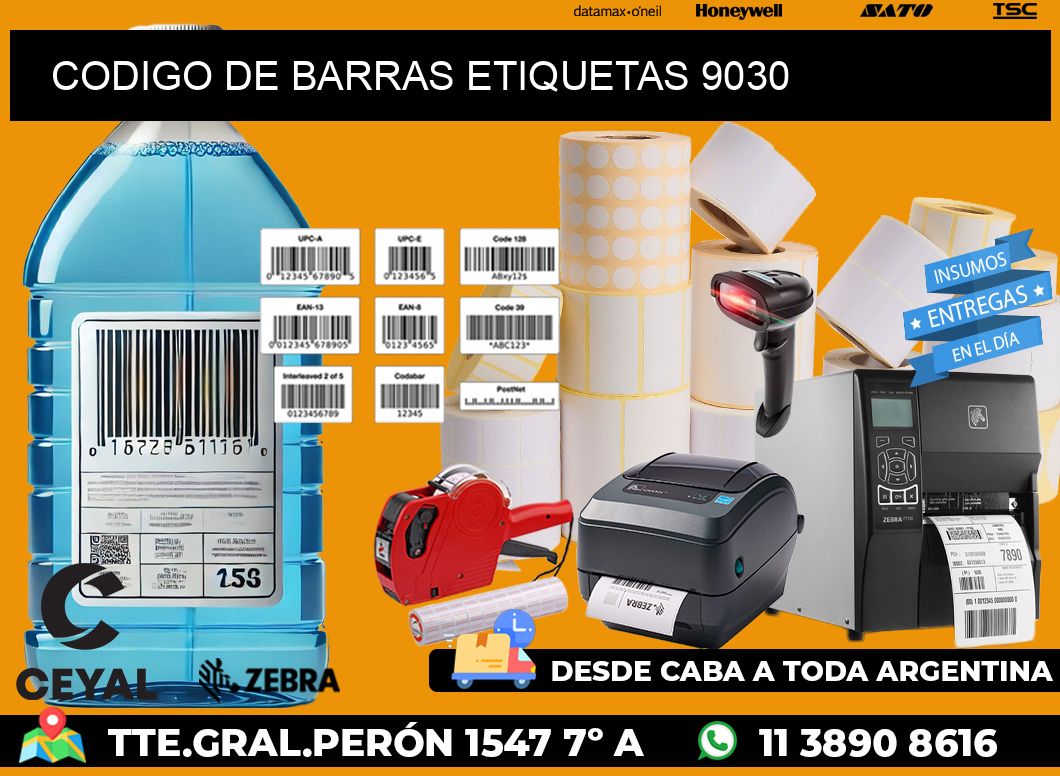 CODIGO DE BARRAS ETIQUETAS 9030