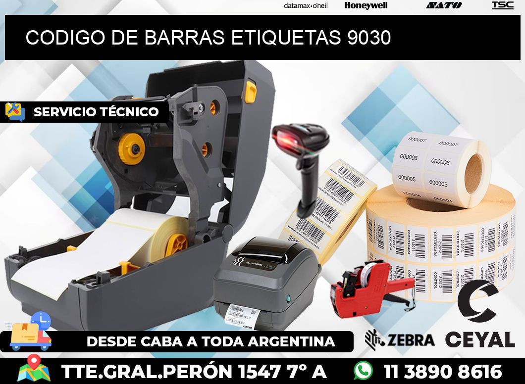 CODIGO DE BARRAS ETIQUETAS 9030