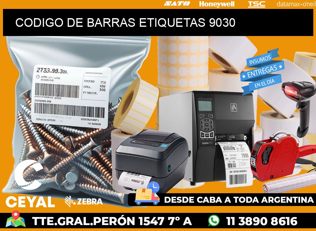 CODIGO DE BARRAS ETIQUETAS 9030