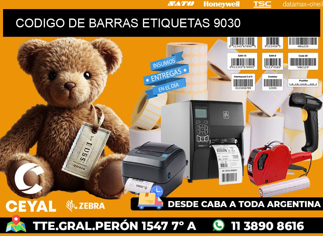 CODIGO DE BARRAS ETIQUETAS 9030