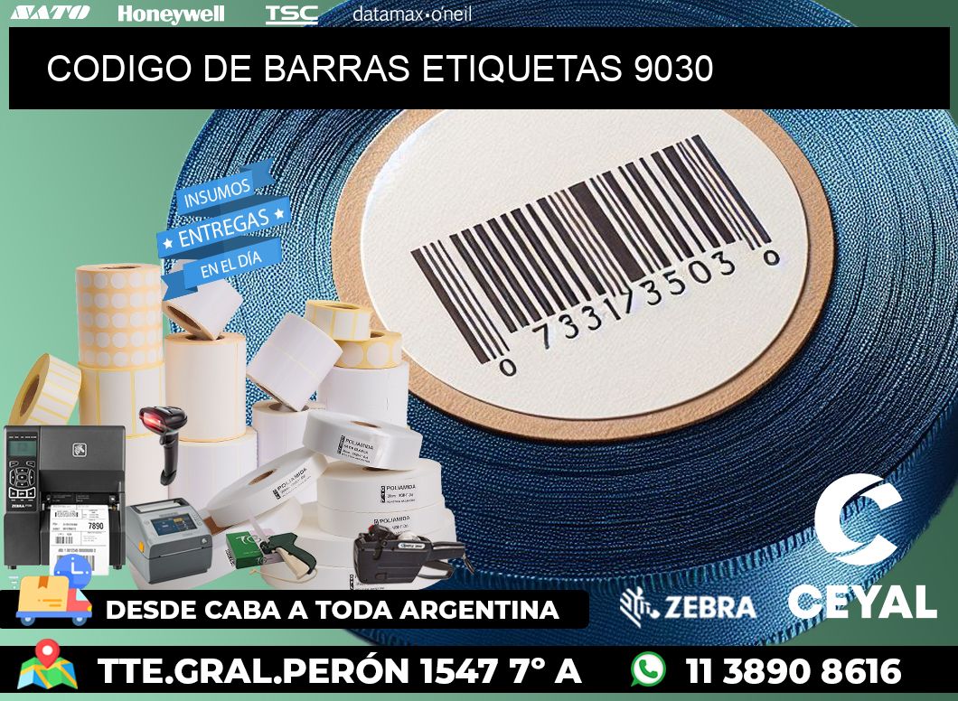 CODIGO DE BARRAS ETIQUETAS 9030