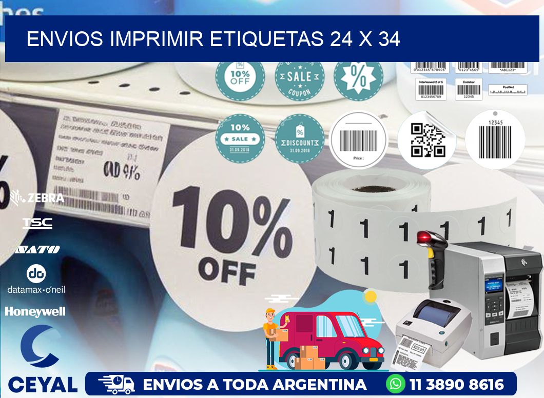 ENVIOS IMPRIMIR ETIQUETAS 24 x 34