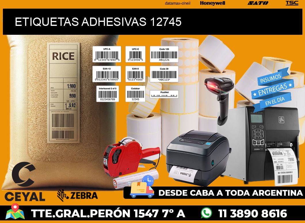ETIQUETAS ADHESIVAS 12745