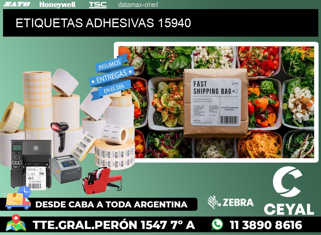 ETIQUETAS ADHESIVAS 15940