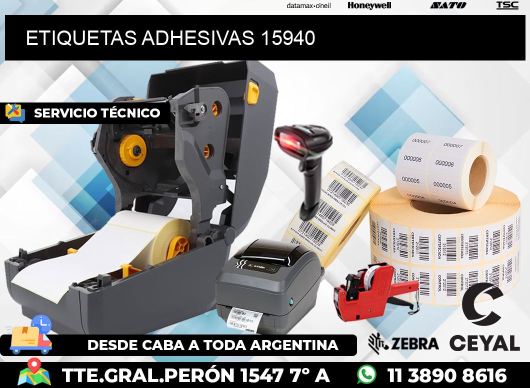 ETIQUETAS ADHESIVAS 15940