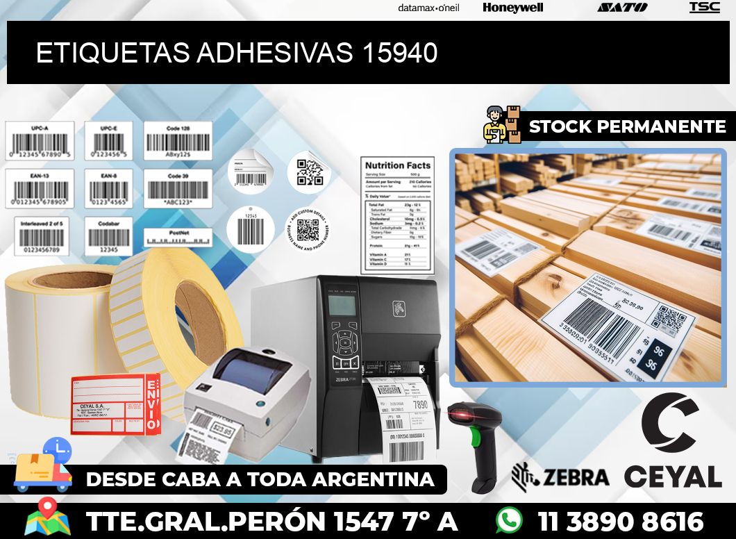 ETIQUETAS ADHESIVAS 15940