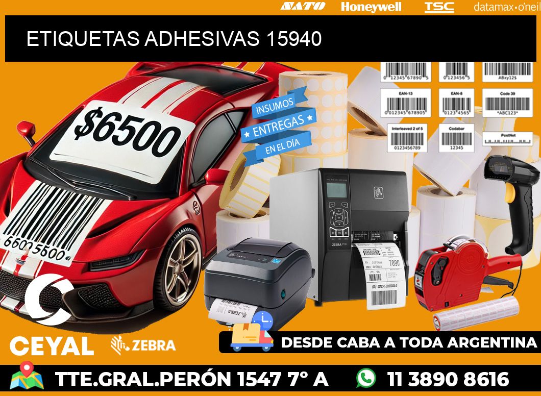 ETIQUETAS ADHESIVAS 15940