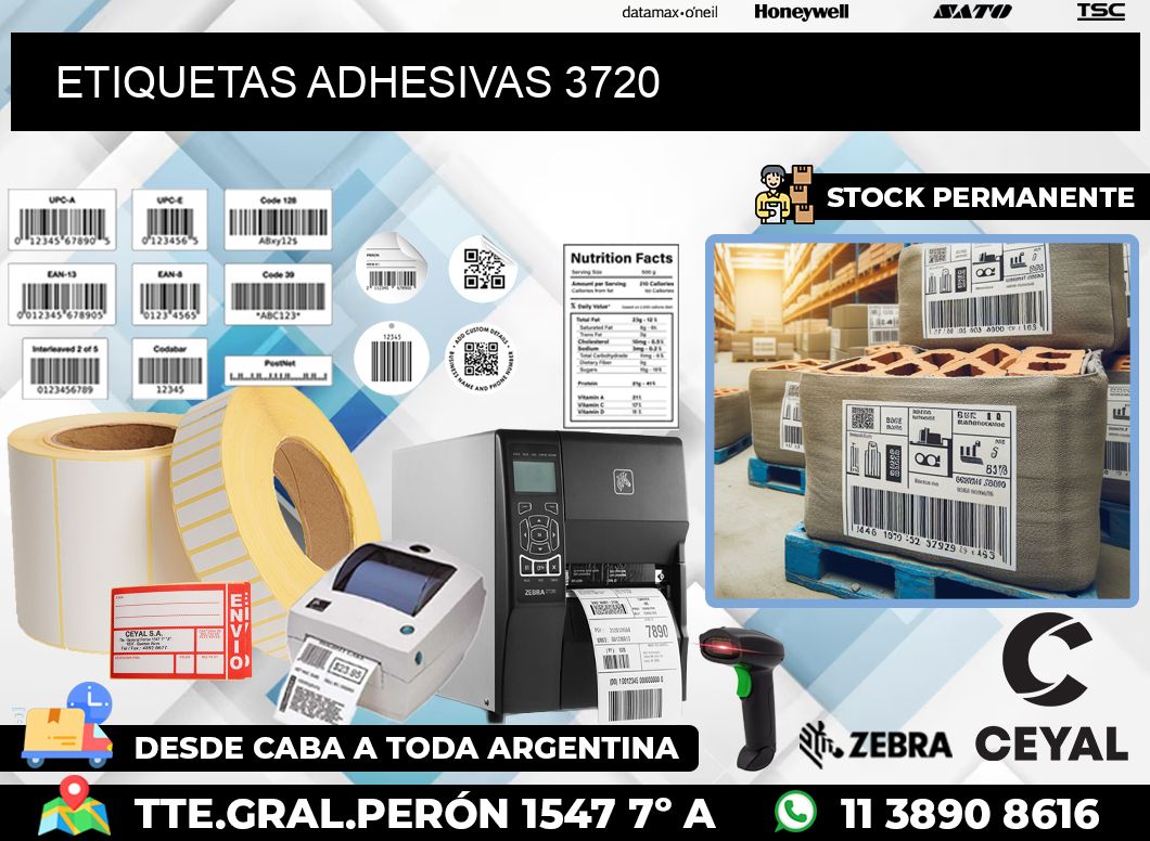 ETIQUETAS ADHESIVAS 3720