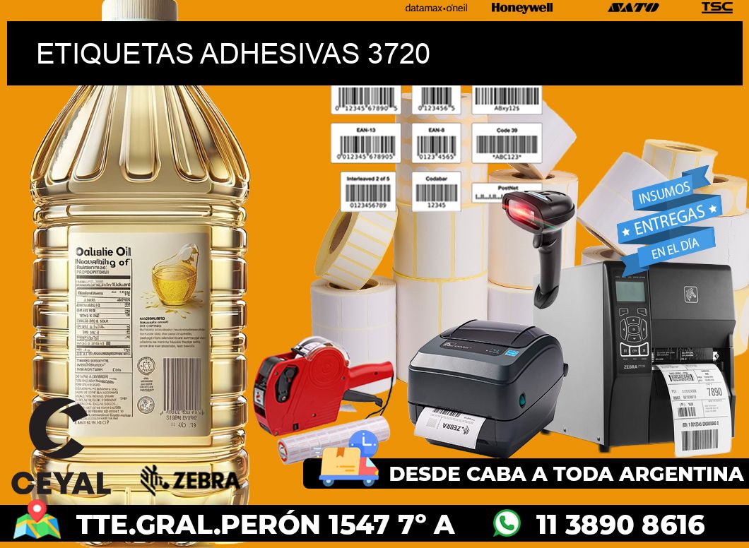 ETIQUETAS ADHESIVAS 3720