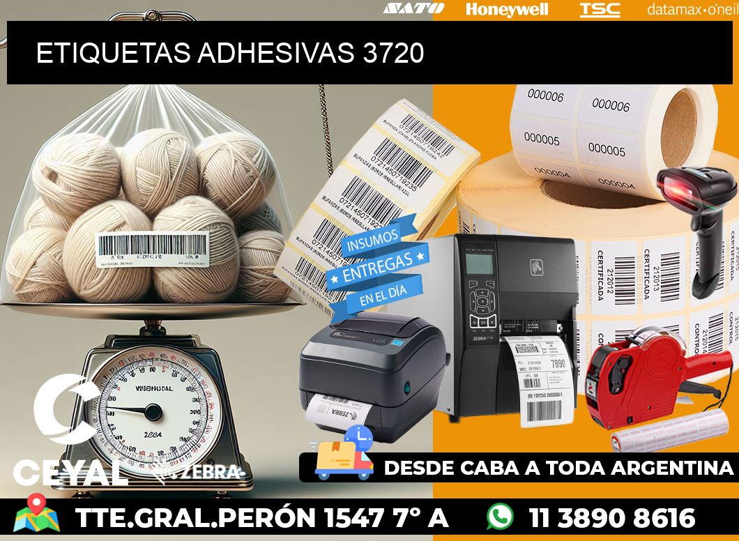 ETIQUETAS ADHESIVAS 3720