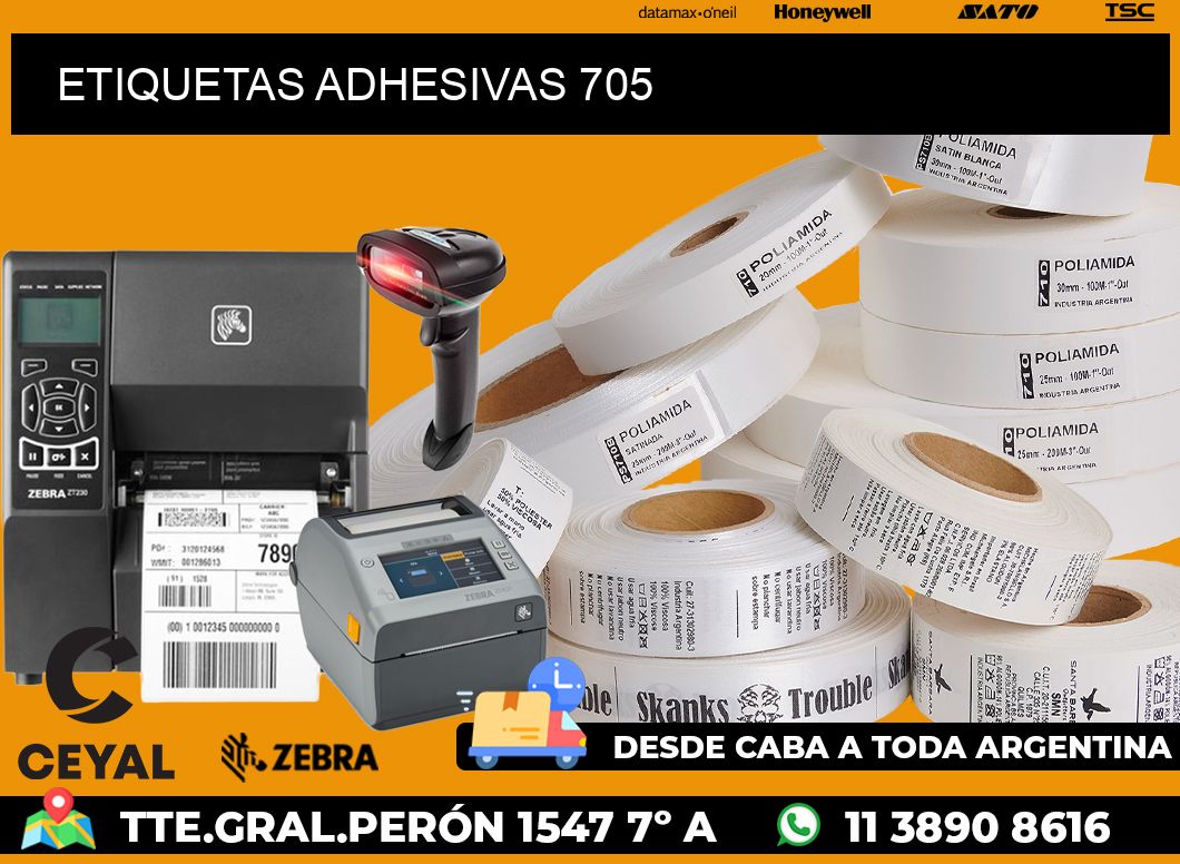 ETIQUETAS ADHESIVAS 705