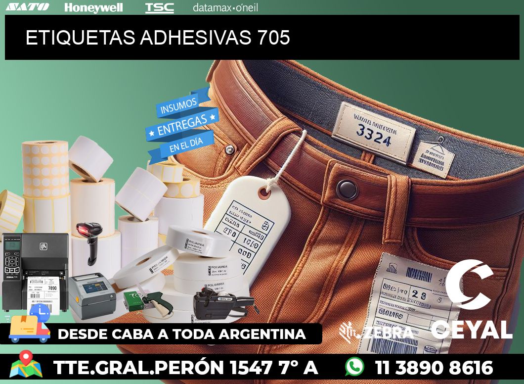 ETIQUETAS ADHESIVAS 705