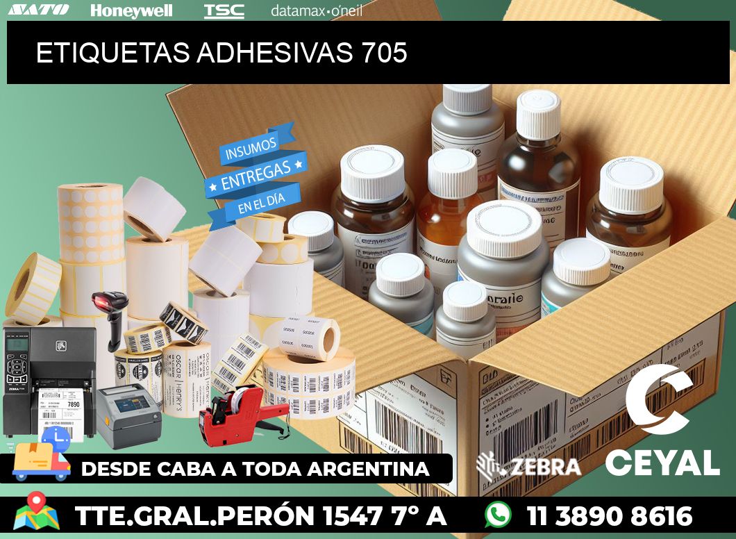 ETIQUETAS ADHESIVAS 705