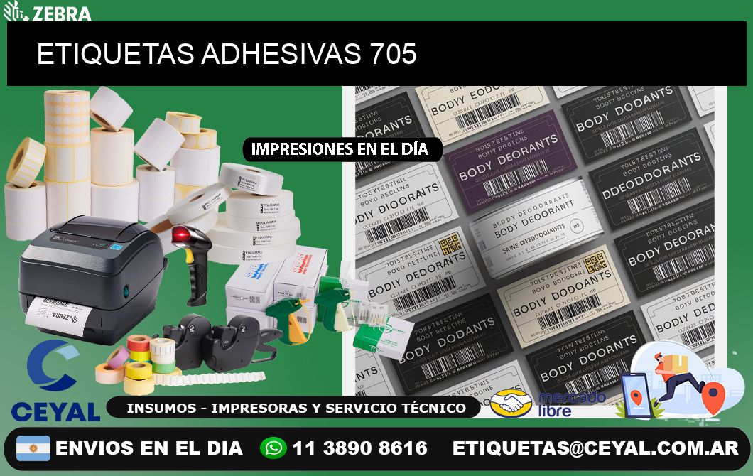 ETIQUETAS ADHESIVAS 705