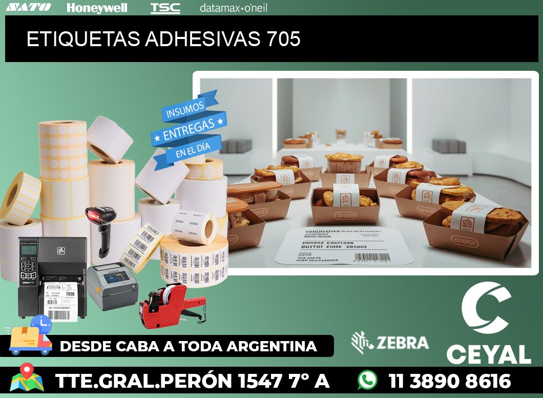 ETIQUETAS ADHESIVAS 705