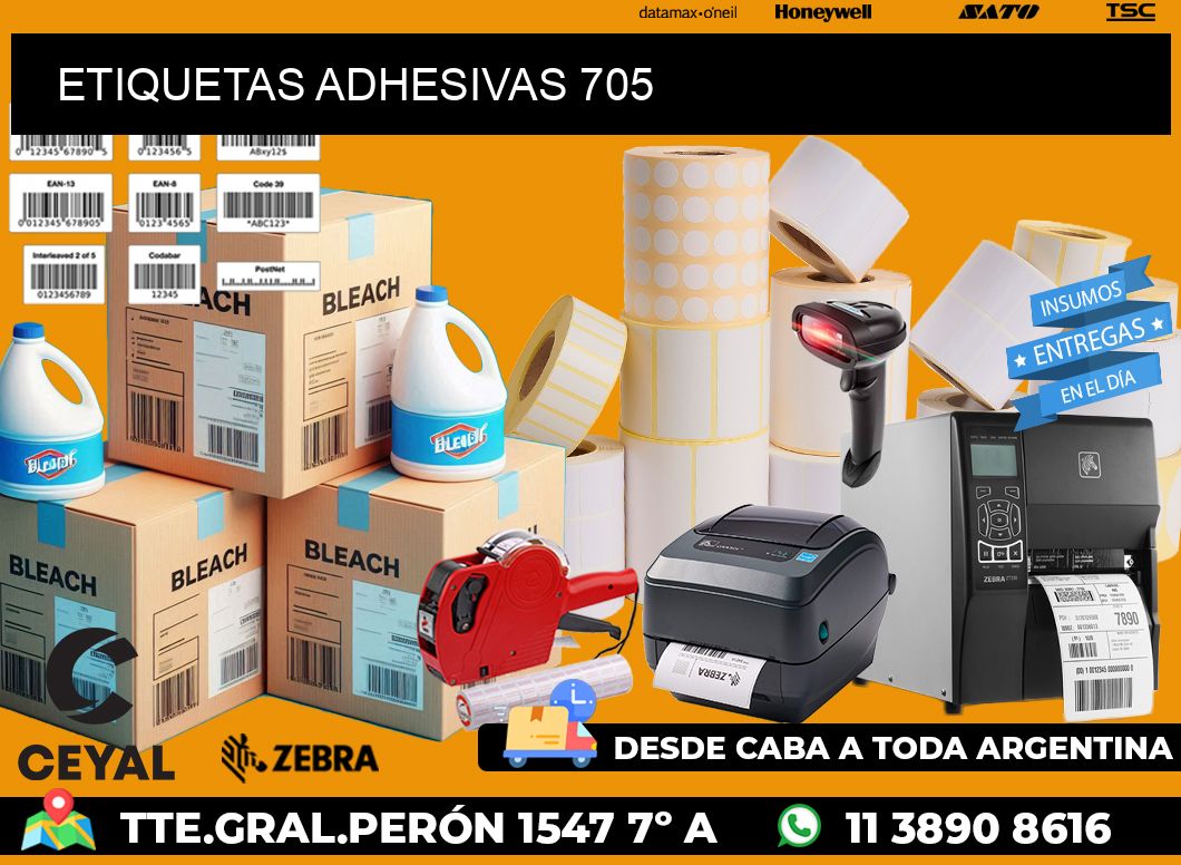 ETIQUETAS ADHESIVAS 705