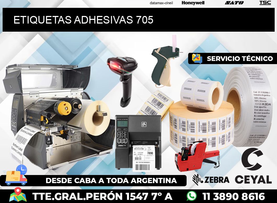 ETIQUETAS ADHESIVAS 705