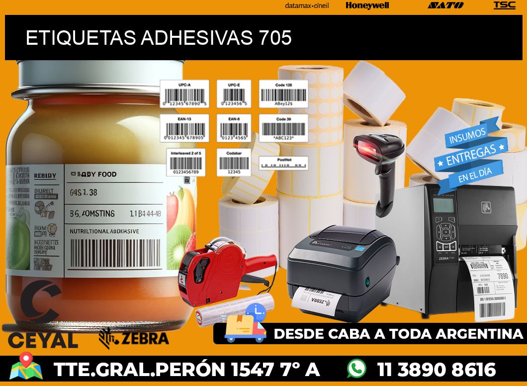 ETIQUETAS ADHESIVAS 705