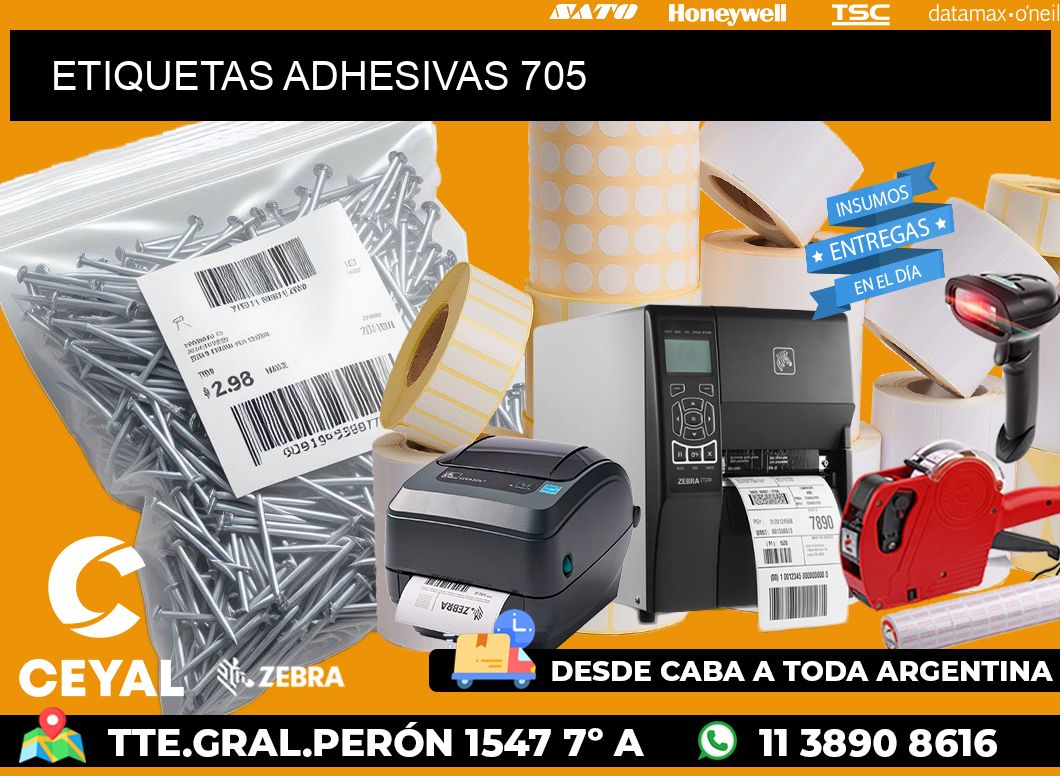 ETIQUETAS ADHESIVAS 705