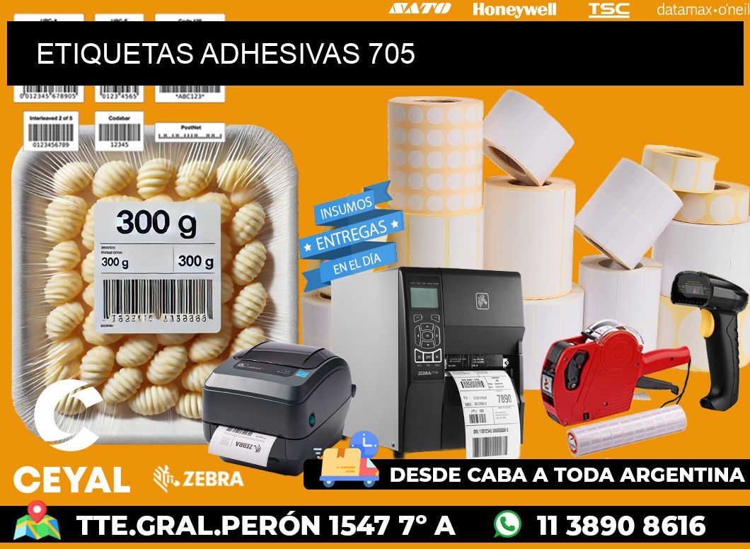 ETIQUETAS ADHESIVAS 705