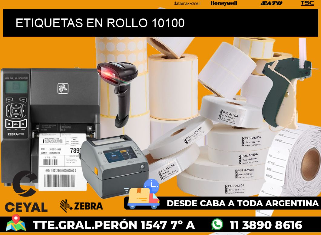 ETIQUETAS EN ROLLO 10100