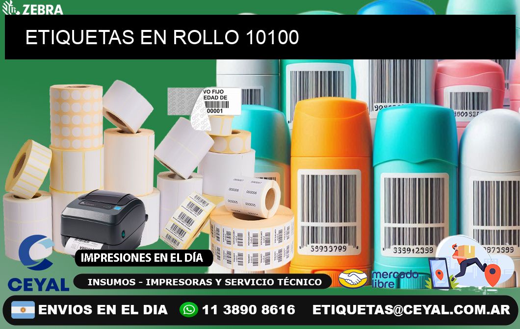 ETIQUETAS EN ROLLO 10100
