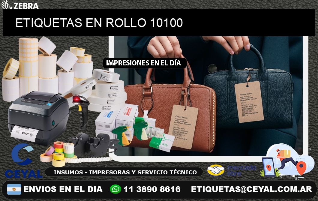 ETIQUETAS EN ROLLO 10100