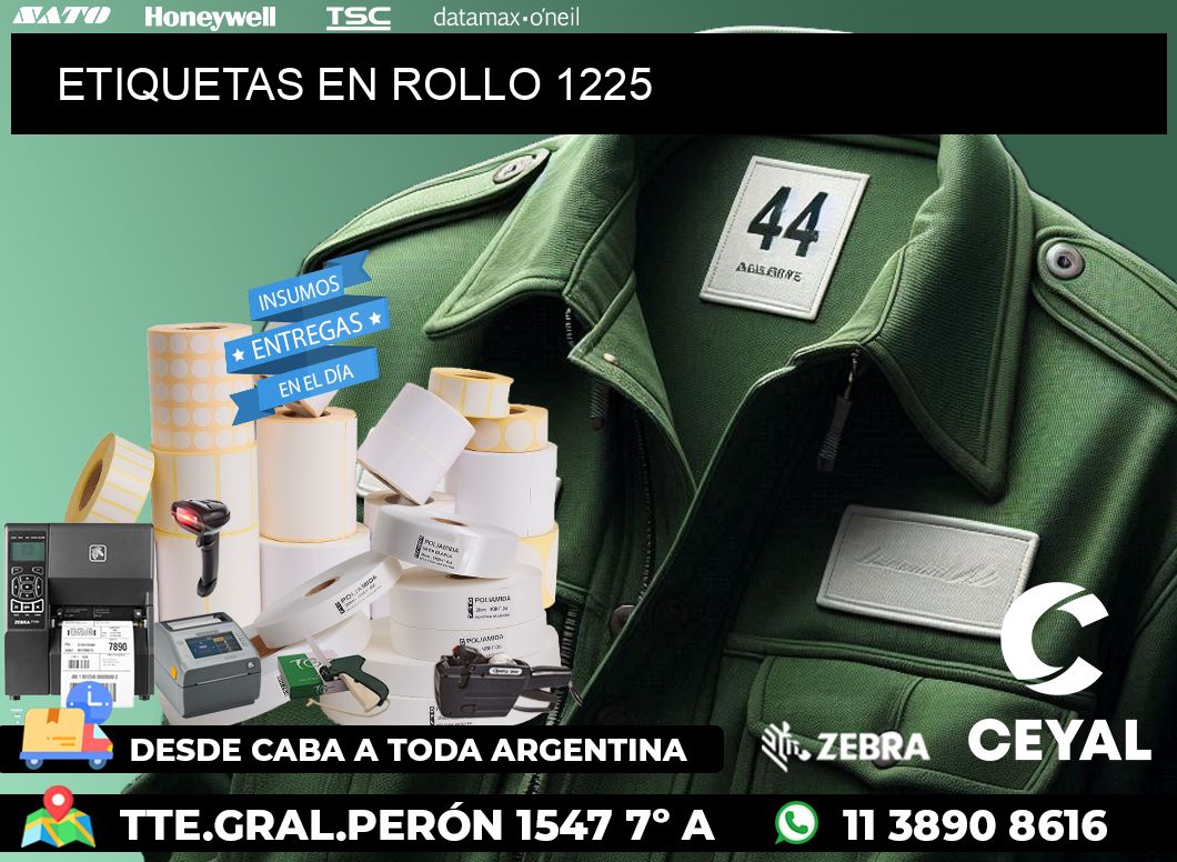 ETIQUETAS EN ROLLO 1225