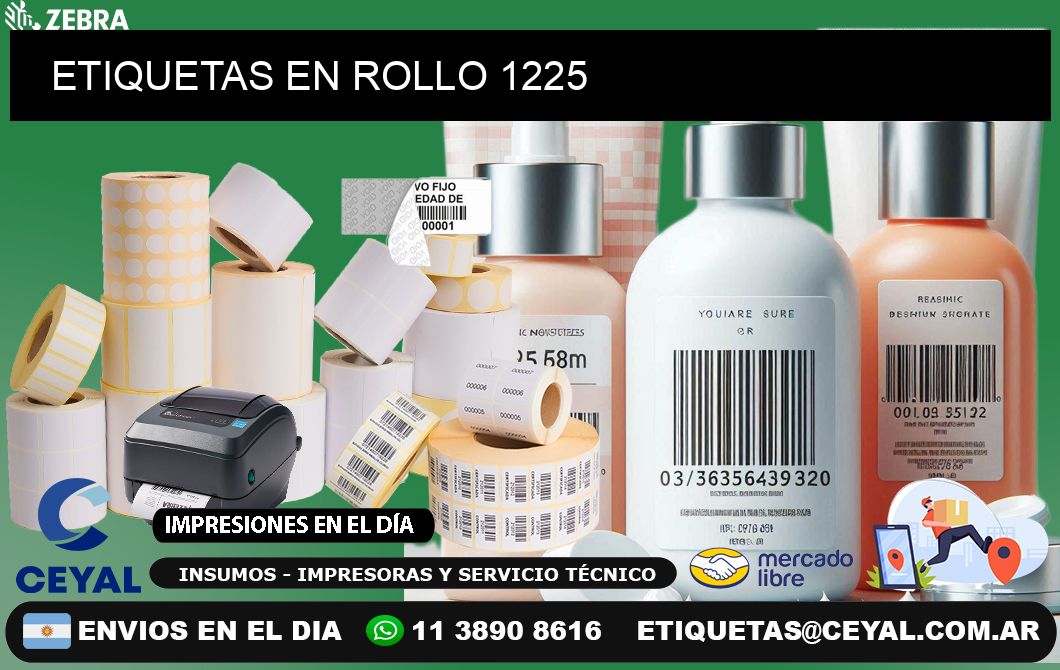 ETIQUETAS EN ROLLO 1225