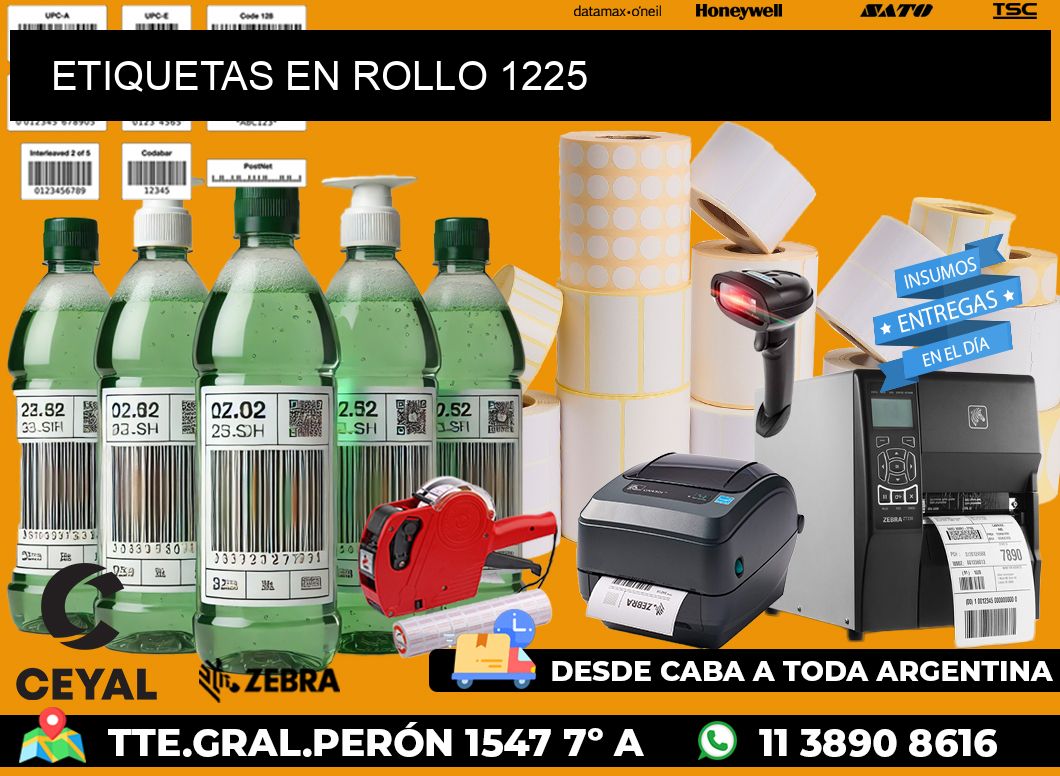 ETIQUETAS EN ROLLO 1225