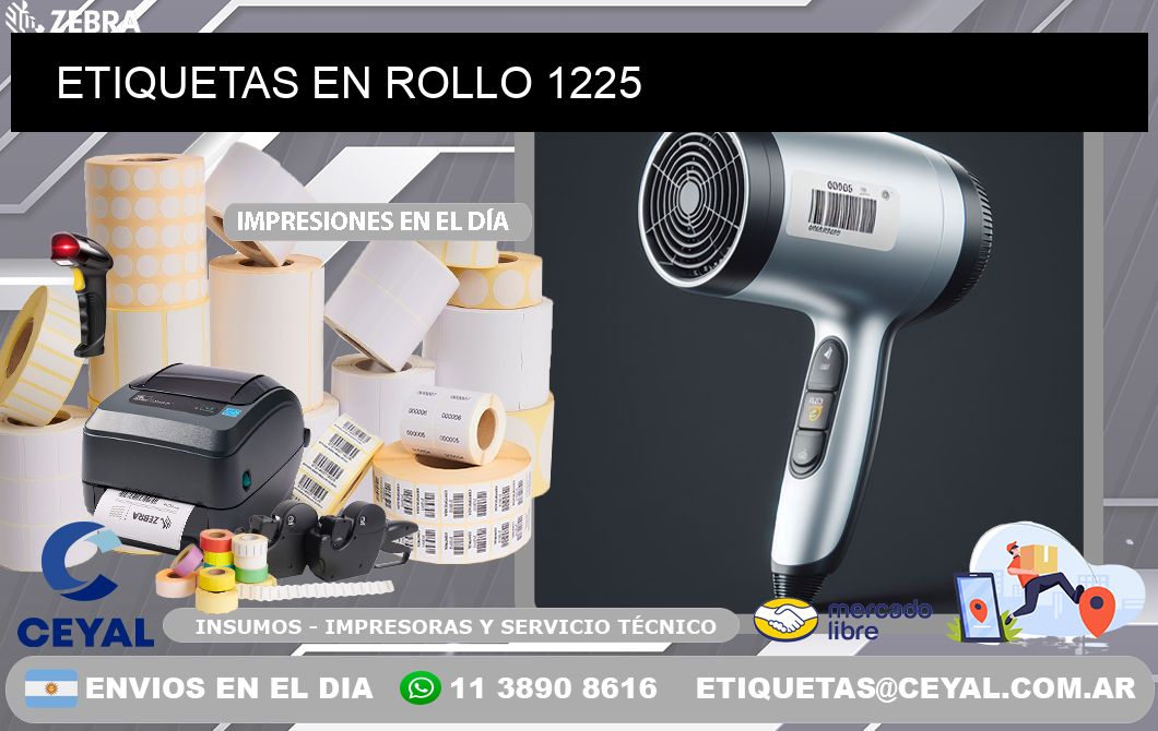 ETIQUETAS EN ROLLO 1225