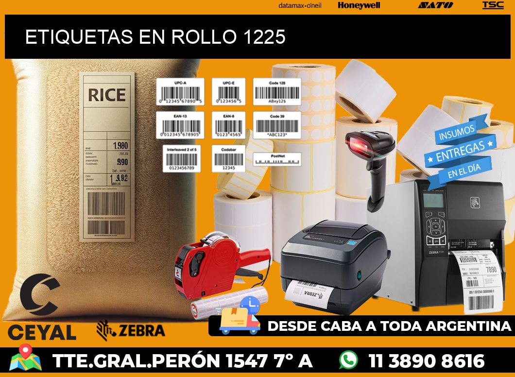 ETIQUETAS EN ROLLO 1225