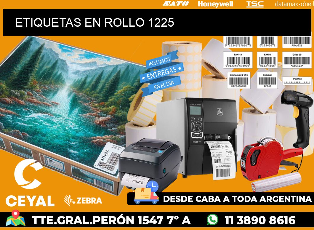ETIQUETAS EN ROLLO 1225