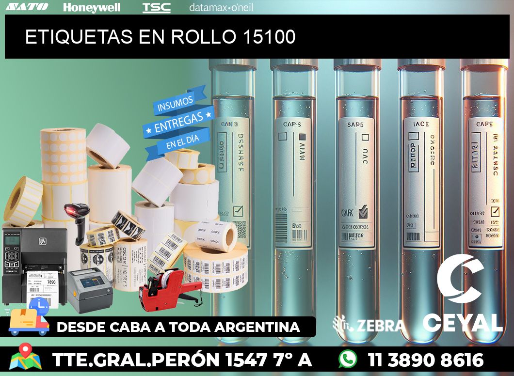 ETIQUETAS EN ROLLO 15100
