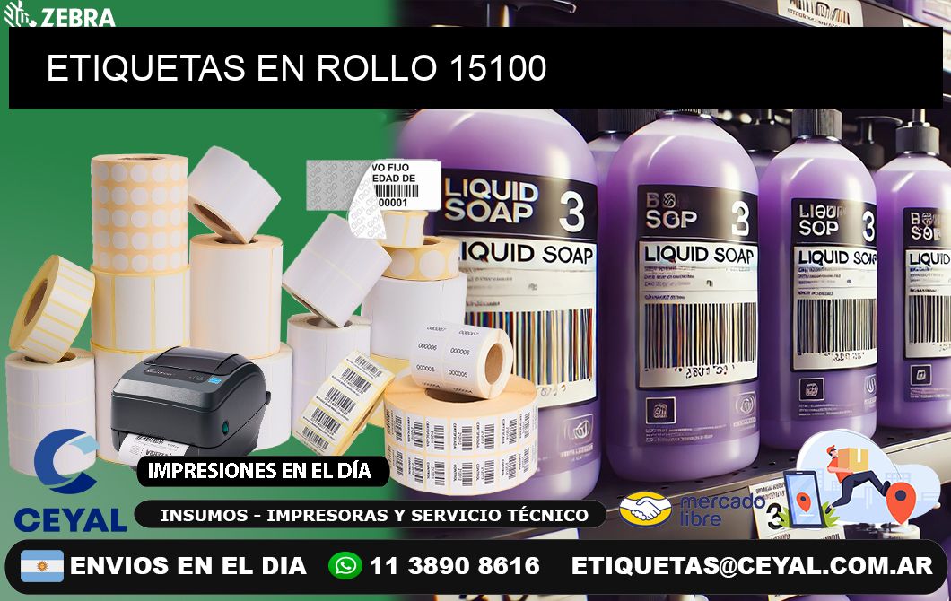 ETIQUETAS EN ROLLO 15100