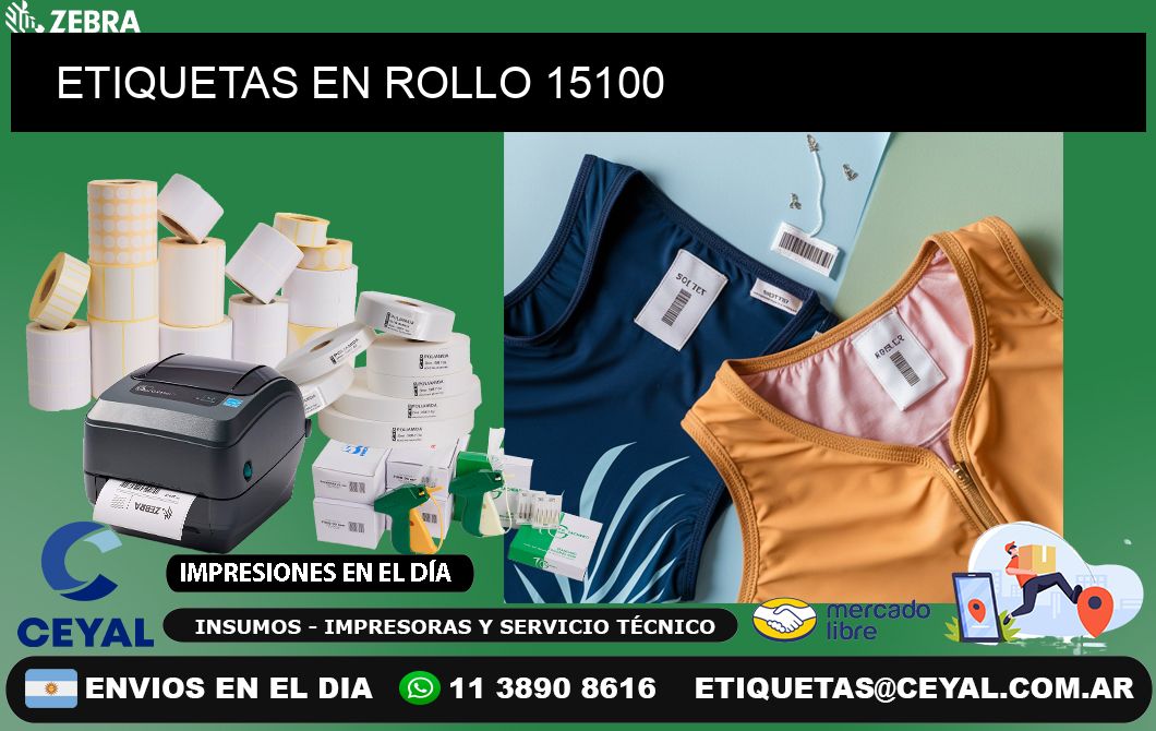 ETIQUETAS EN ROLLO 15100