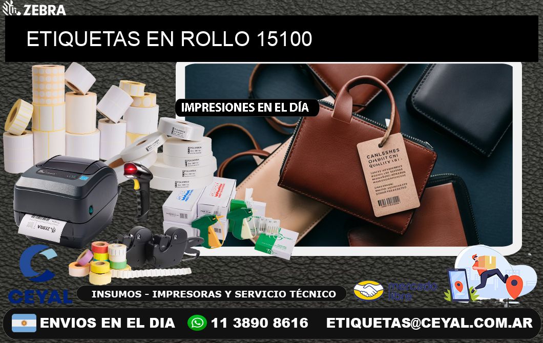 ETIQUETAS EN ROLLO 15100