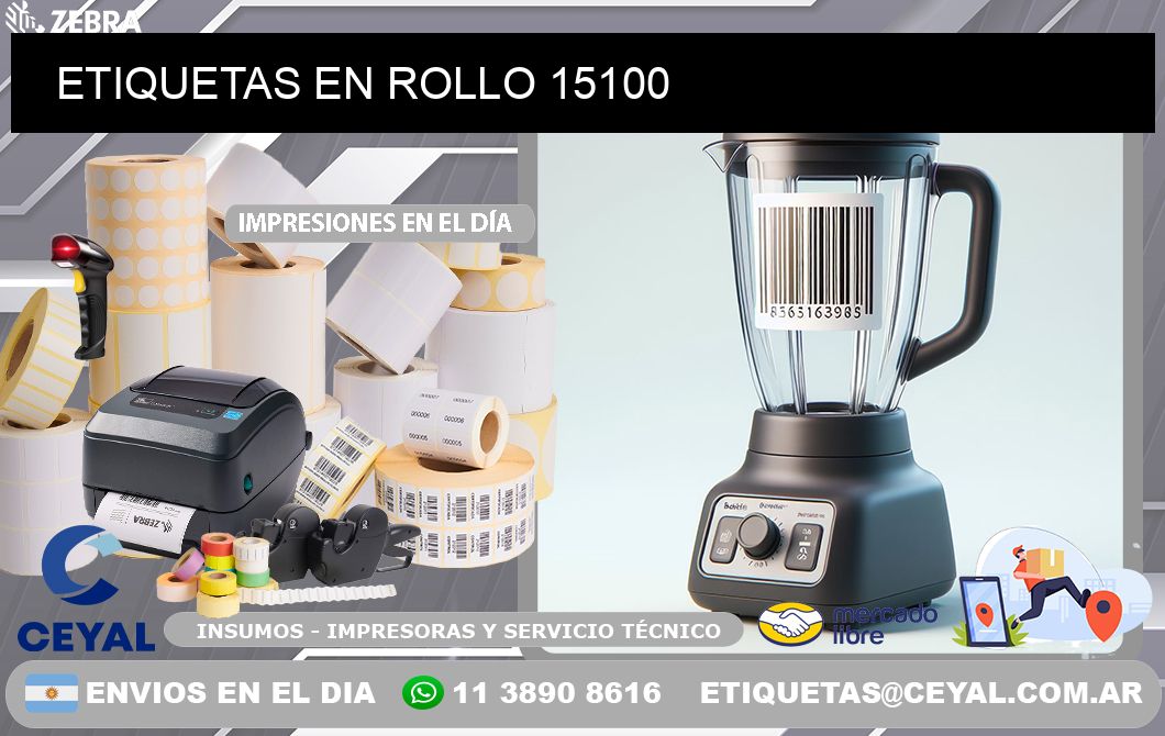 ETIQUETAS EN ROLLO 15100