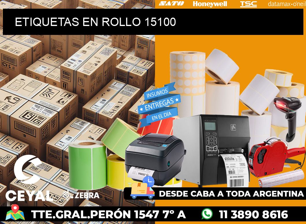 ETIQUETAS EN ROLLO 15100