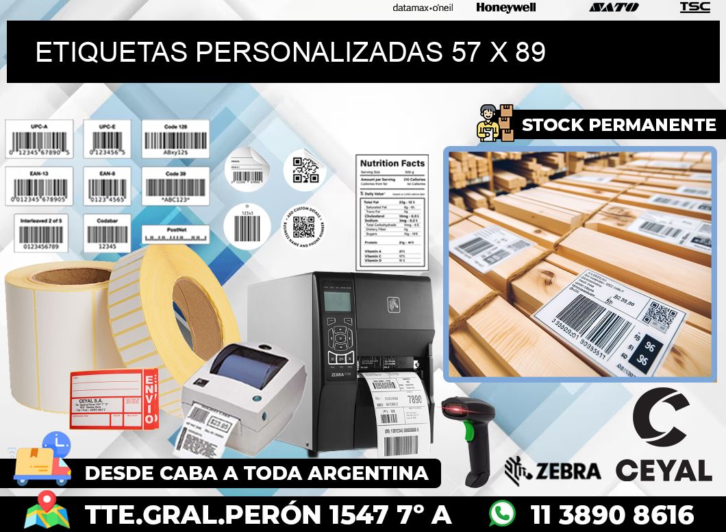 ETIQUETAS PERSONALIZADAS 57 x 89